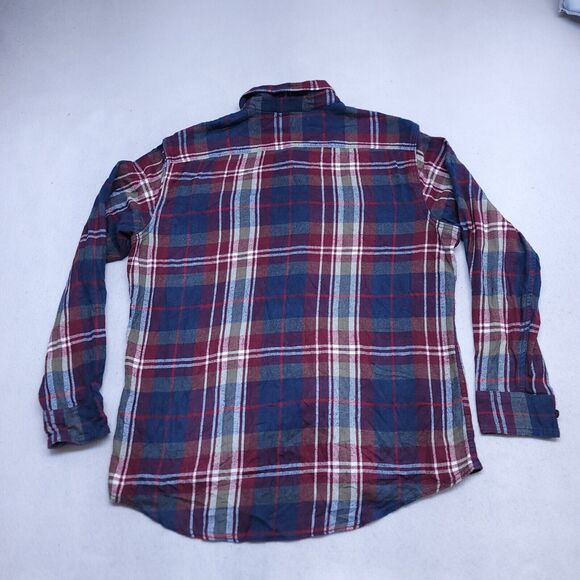 Sonoma Tartan Flannel Casual Button Up Shirt Mens Size Extra Large XL Red Blue - Picture 10 of 10